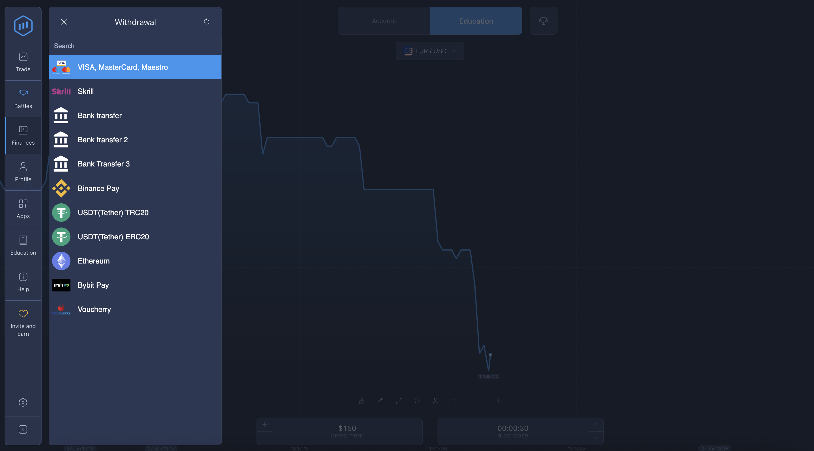 Withdrawaloptions
