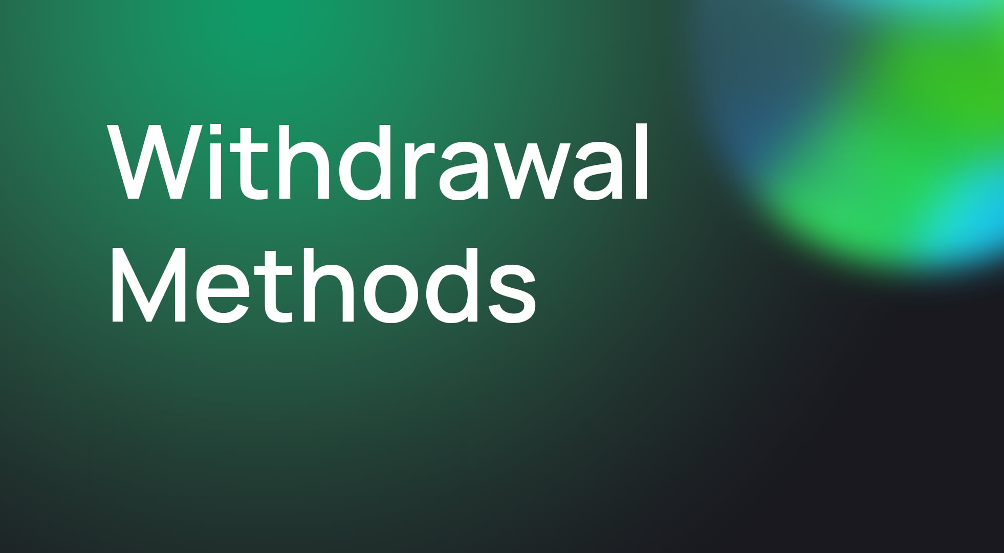 Withdrawal Methods ExpertOption